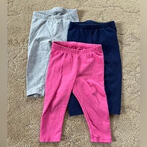 Cat & Jack Pink, Navy & Gray Girls' Leggings 3-Pack